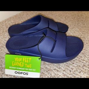 Oofos OOAHH SLIDE SANDAL - Navy